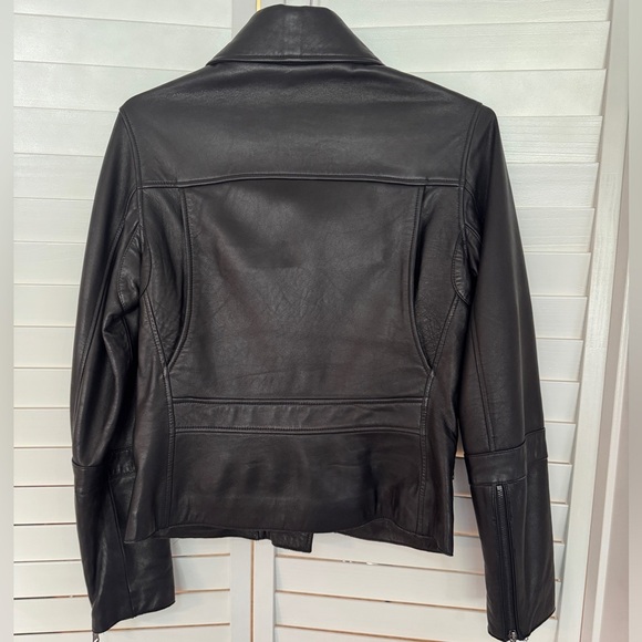 Overland Vintage Black Leather Moto Jacket Size M - Picture 2 of 11